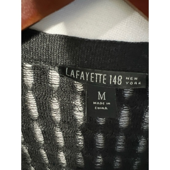 Lafayette 148 Black Open-Front Women's Sweater - Picture 2 of 3